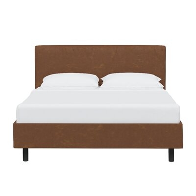 Simple Square Upholstered Platform Bed - Image 0