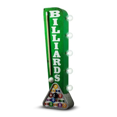Billiards Pool Cue LED Marquee Sign - Image 0