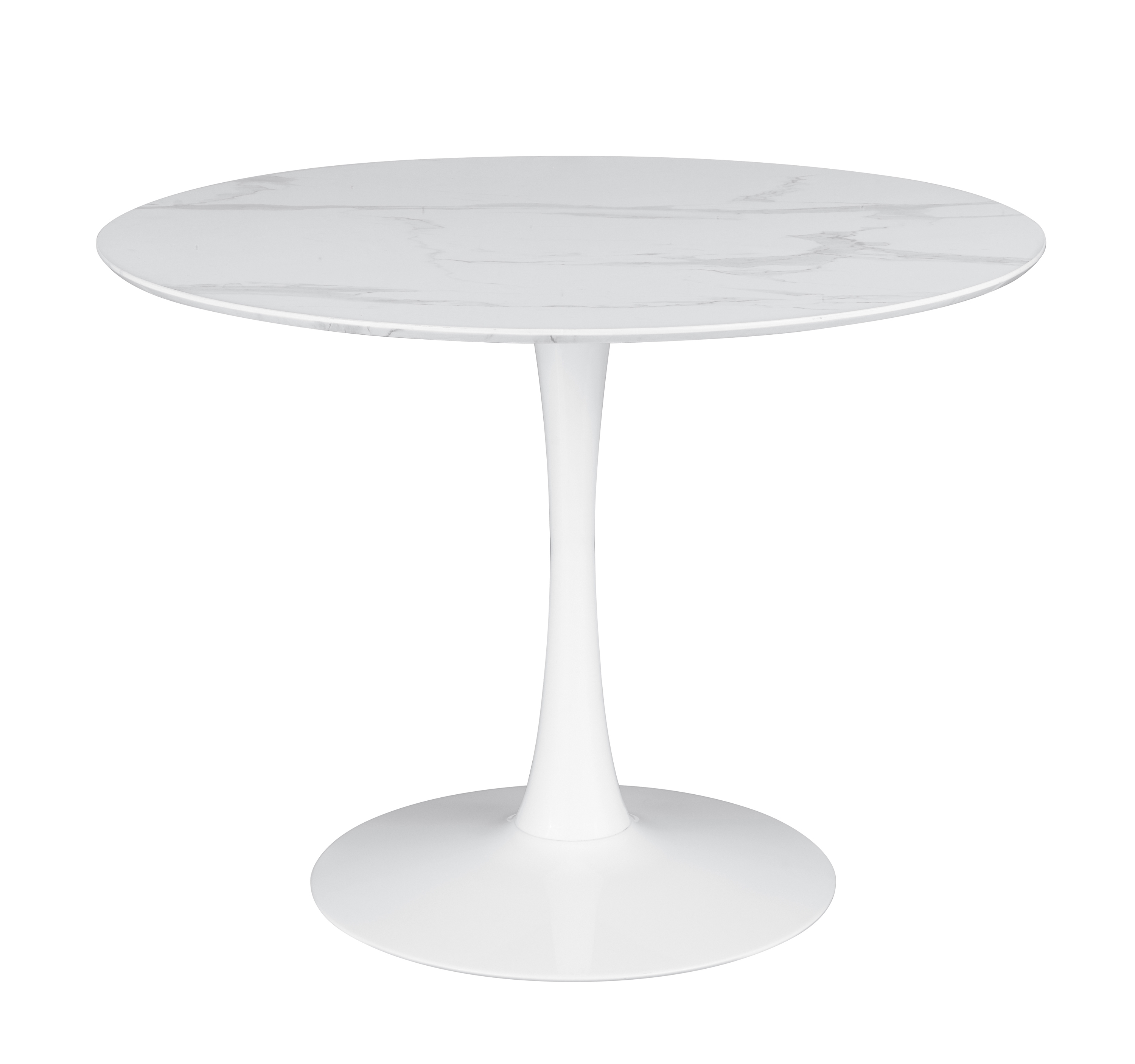Arkell 40-Inch Round Pedestal Dining Table White - Image 0
