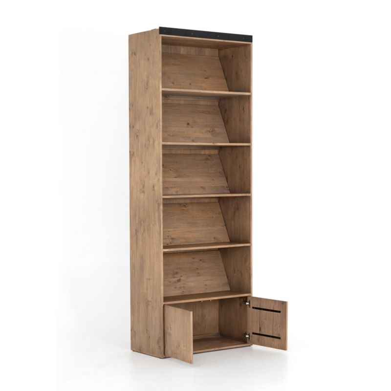 Natasha Solid Pine Wood Bookcase with Shelves - Image 3