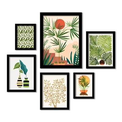 Weekend In Mojave by Modern Tropical - 6 Piece Picture Frame Print Set - Image 0