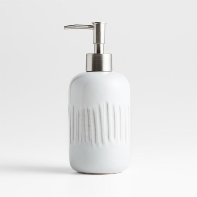 Marah White Ceramic Soap Dispenser - Image 0