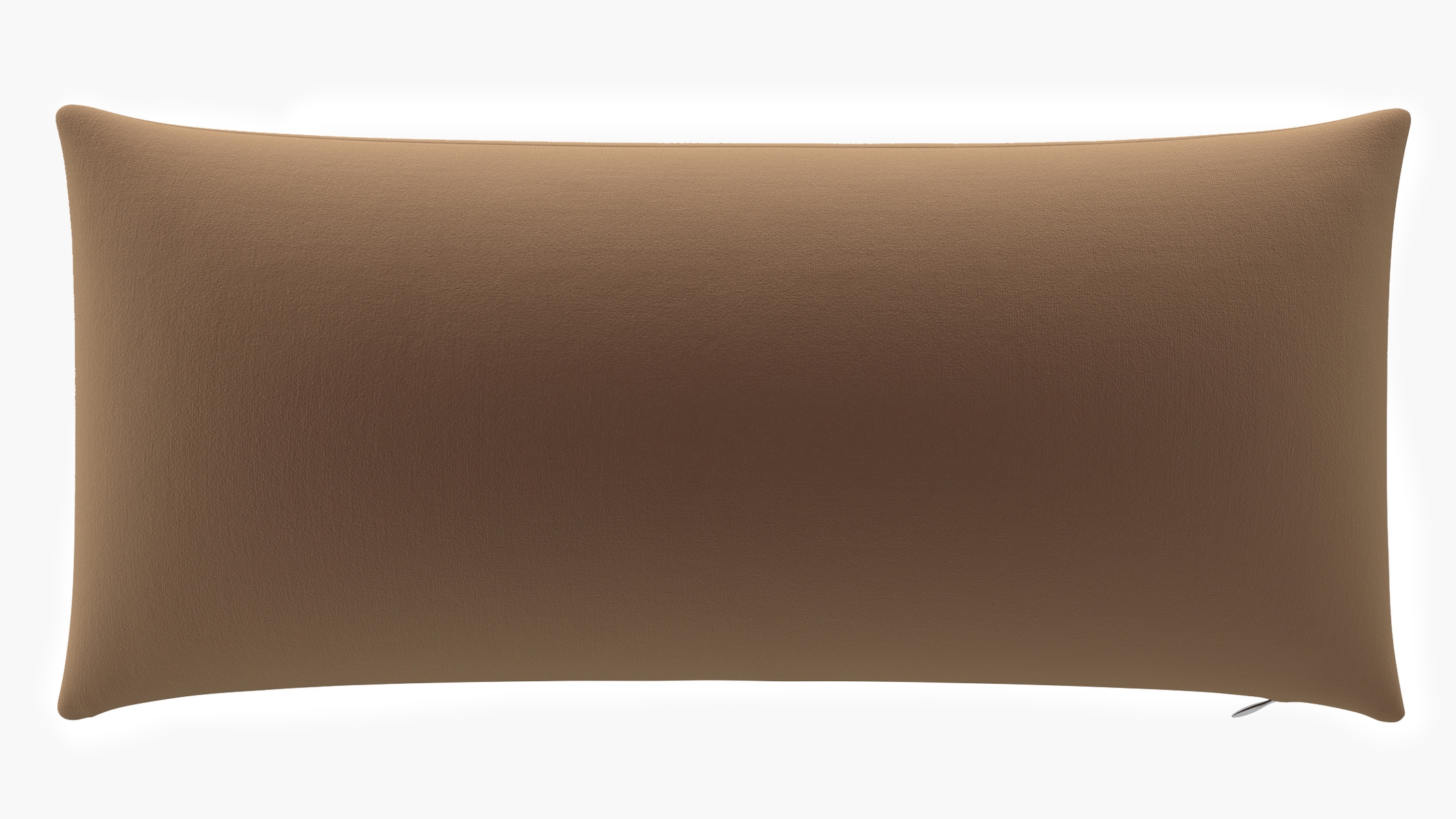 Throw Pillow 14" x 30", Fawn Performance Velvet, 14" x 30" - Image 0