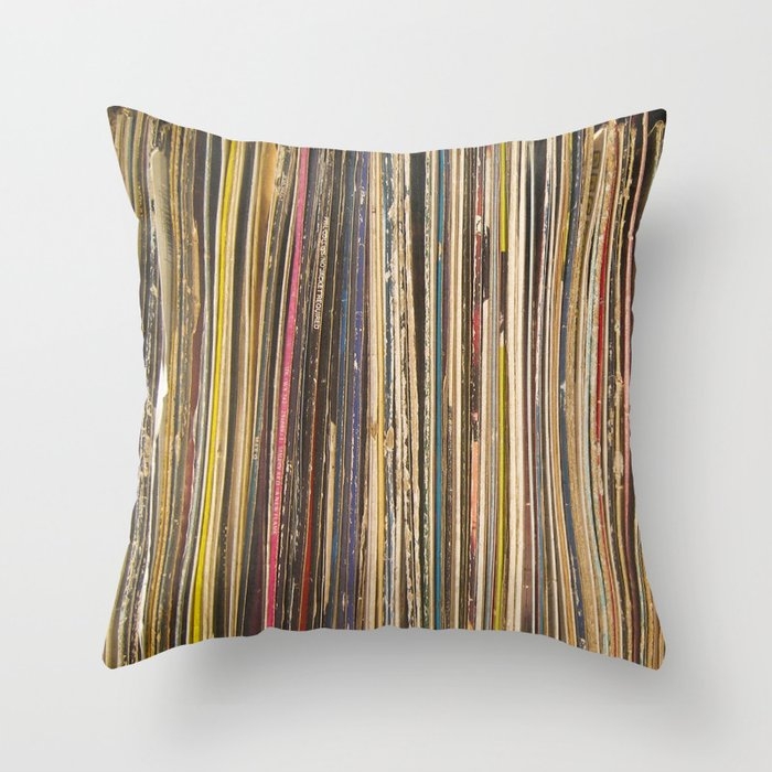 Records Throw Pillow by Cassia Beck - Cover (20" x 20") With Pillow Insert - Outdoor Pillow - Image 0