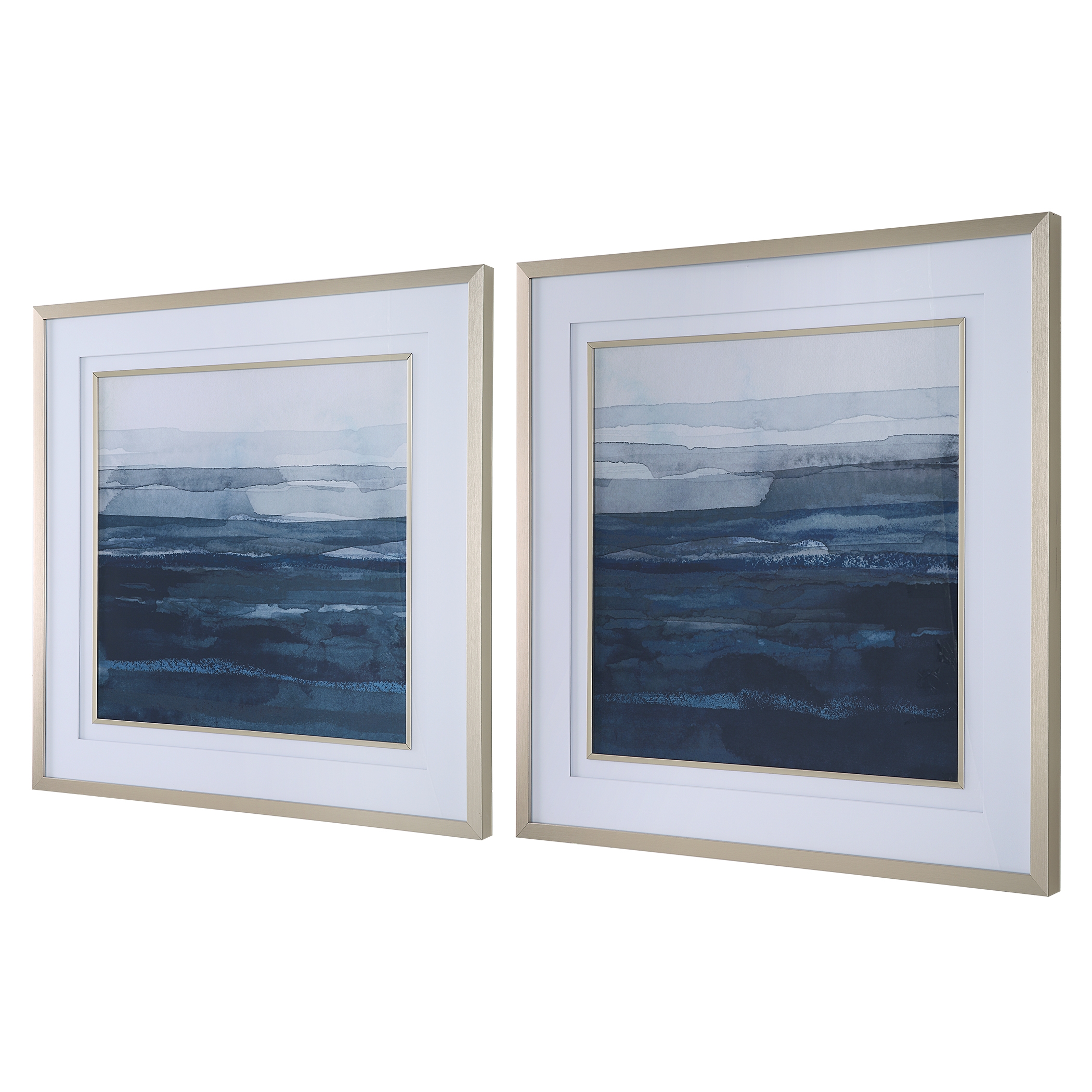 Rising Blue Abstract Framed Prints Set/2 - Image 3