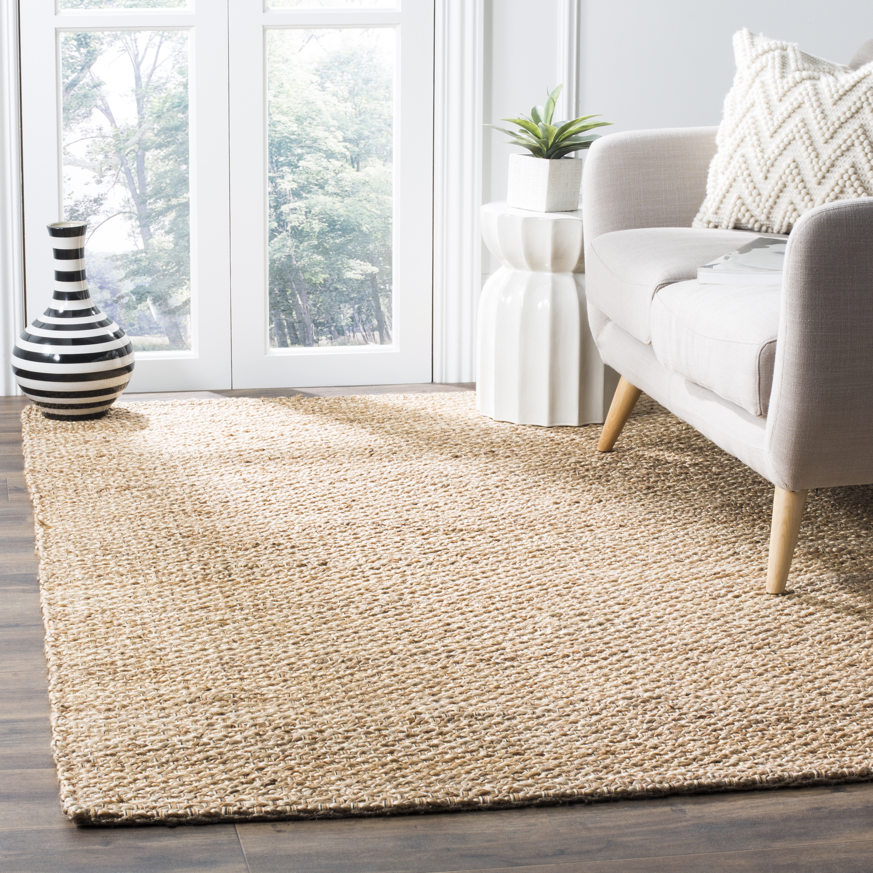 Arlo Home Hand Woven Area Rug, NF870A, Natural,  5' X 8' - Image 1