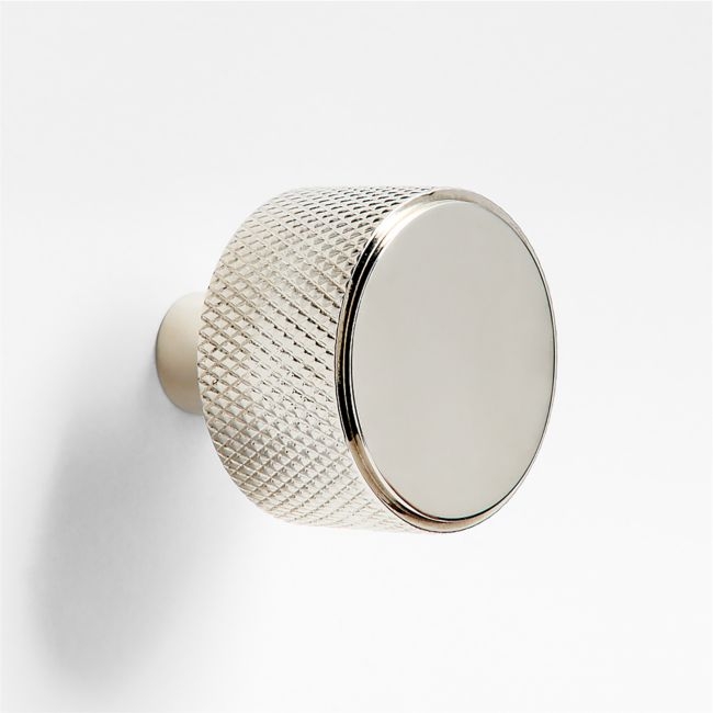 Modern Knurled Polished Chrome Knob - Image 0