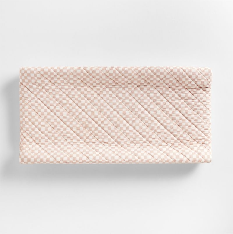Venice Dusty Blush Organic Cotton Baby Changing Pad Cover by Leanne Ford - Image 1