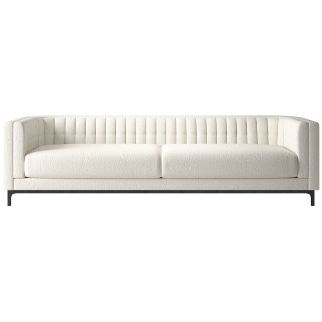 Ambroise 104" Wooly Sand Sofa - Image 0