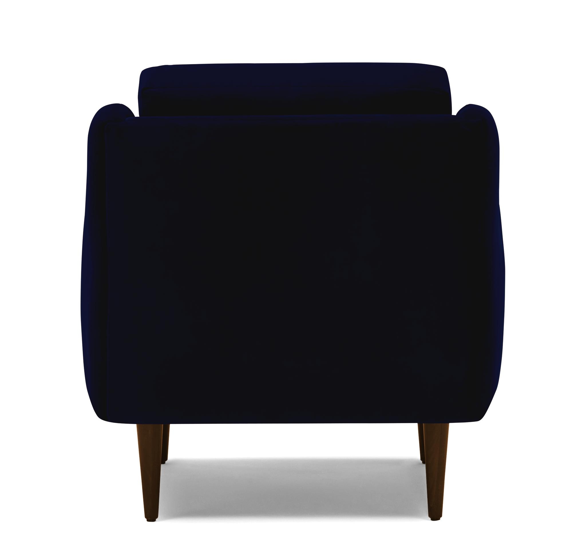 Blue Bell Mid Century Modern Chair - Royale Cobalt - Mocha - Image 4