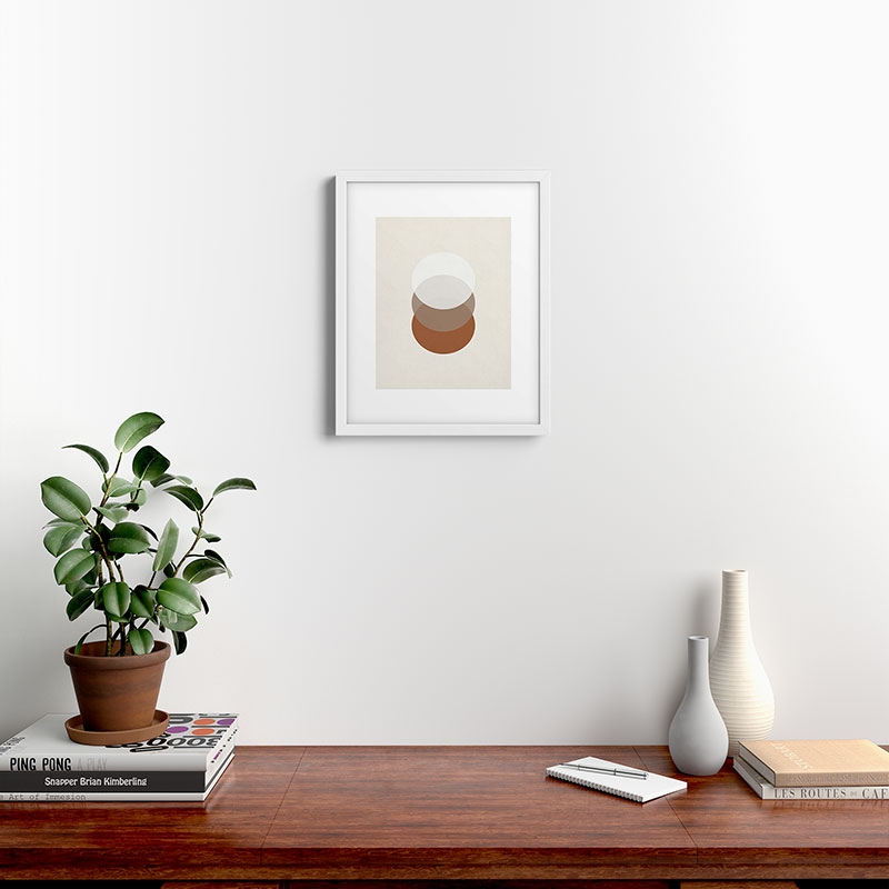 Orbit 005 by Rose Beck - Modern Framed Art Print, White, 16" x 20" - Image 1