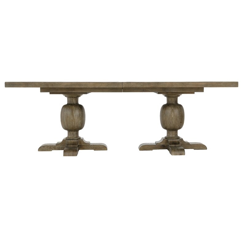Bernhardt Rustic Patina Extendable Dining Table Color: Peppercorn - Image 0
