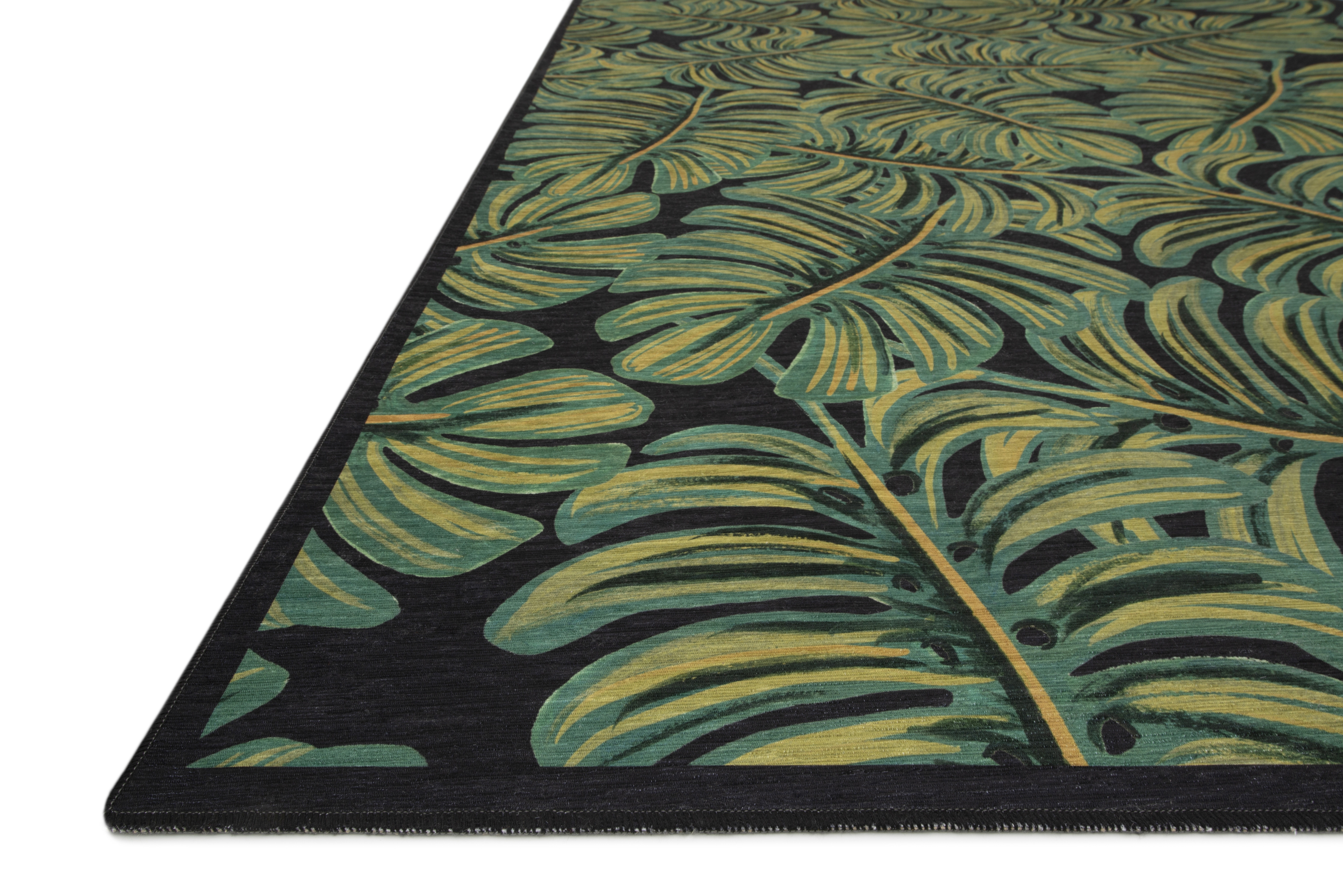 Rifle Paper Co. x Loloi VERANDA VRN-01 BLACK 2'-3" x 4'-0" - Image 1