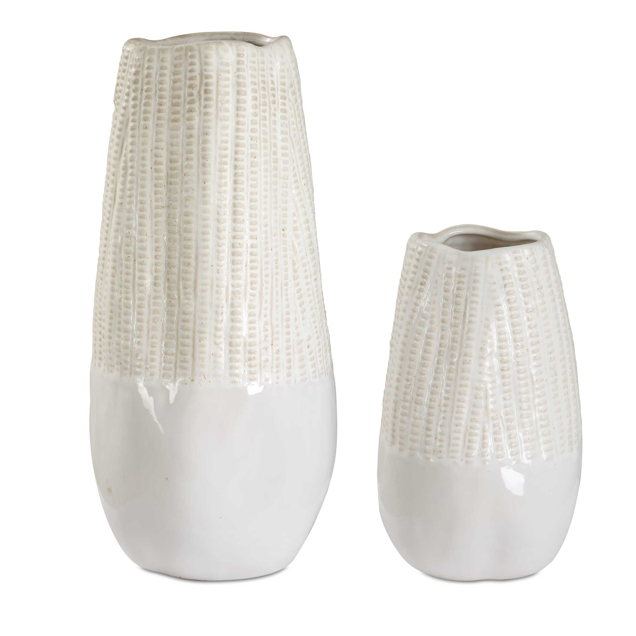 Echo Ridge White Vases Set/2 - Image 0