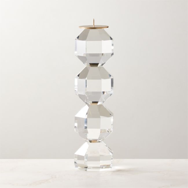 Fren Crystal Pillar Candle Holder Large - Image 0