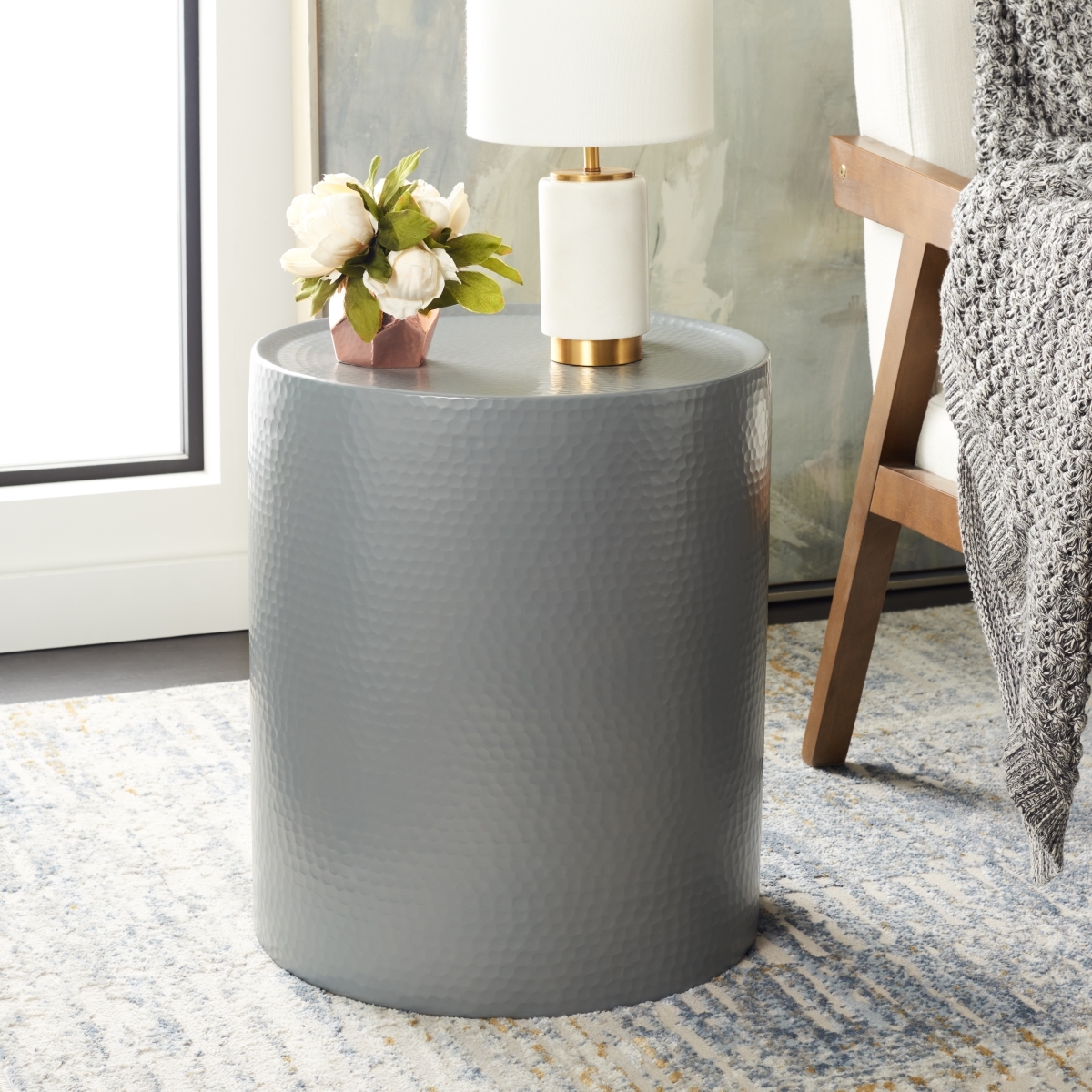 Polonium Accent Table - Dark Grey - Safavieh - Image 1