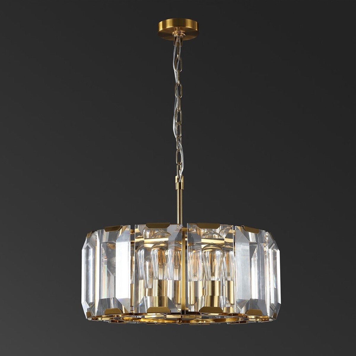 Safavieh Couture Symone Glass Chandelier - Gold - Image 3