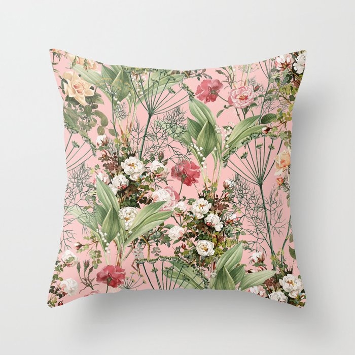 Botanic Throw Pillow by 83 Oranges By Uma Gokhale - Cover (20" x 20") With Pillow Insert - Indoor Pillow - Image 0