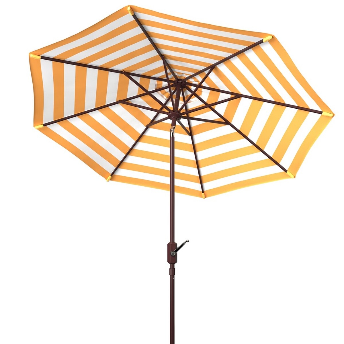 Tiana 9Ft Crank Umbrella - Yellow - Safavieh - Image 3