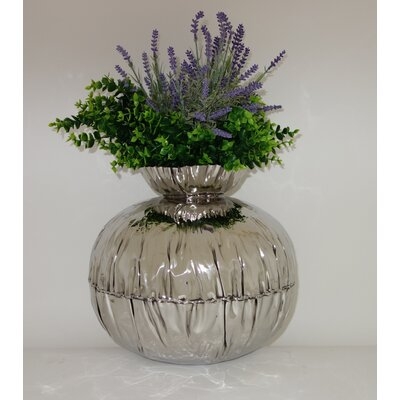 Schrader Silver 13.5" Stainless Steel Table Vase - Image 0