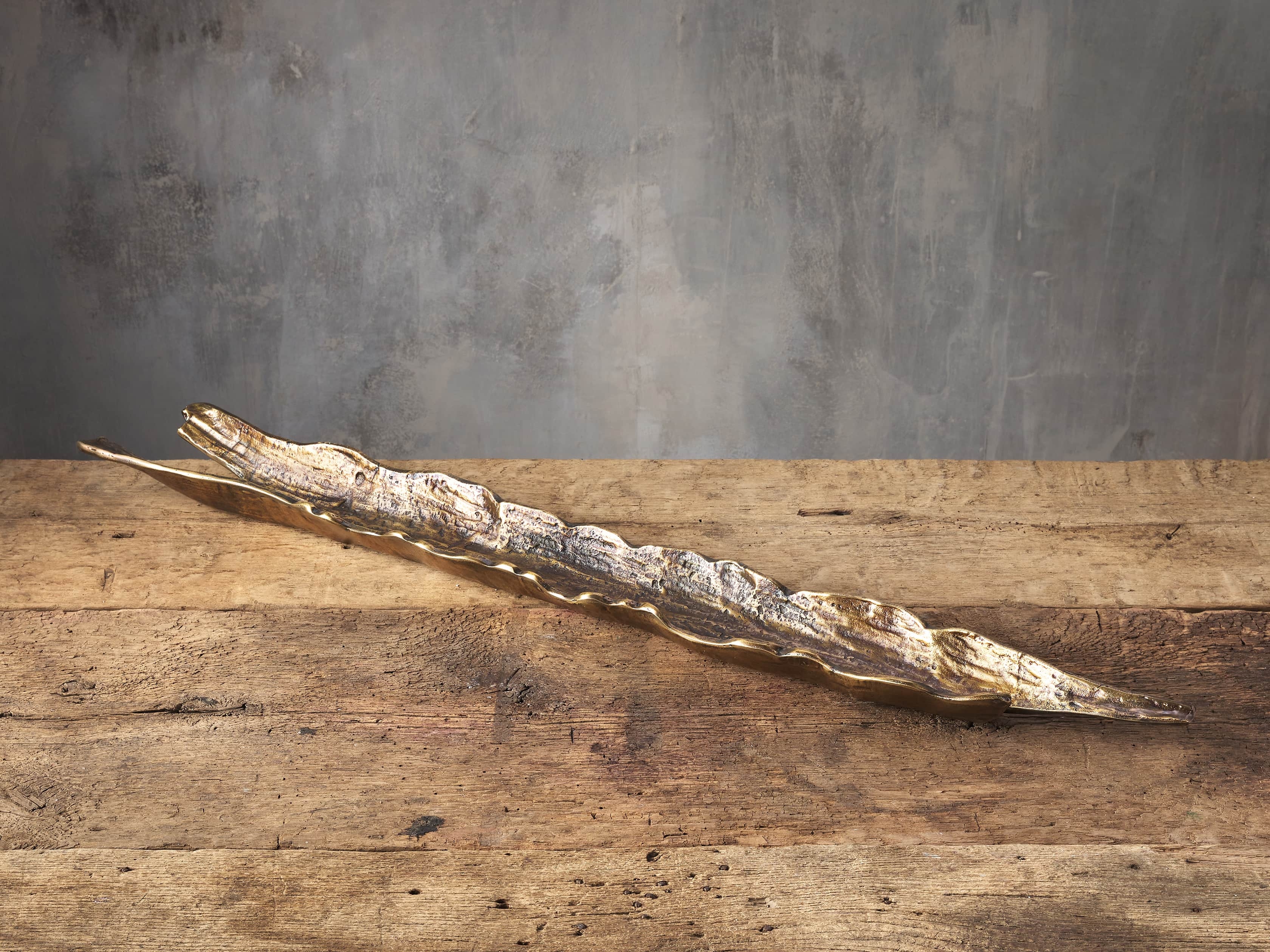 Bark Texture Centerpiece Tray in Metal Bronze - Image 0