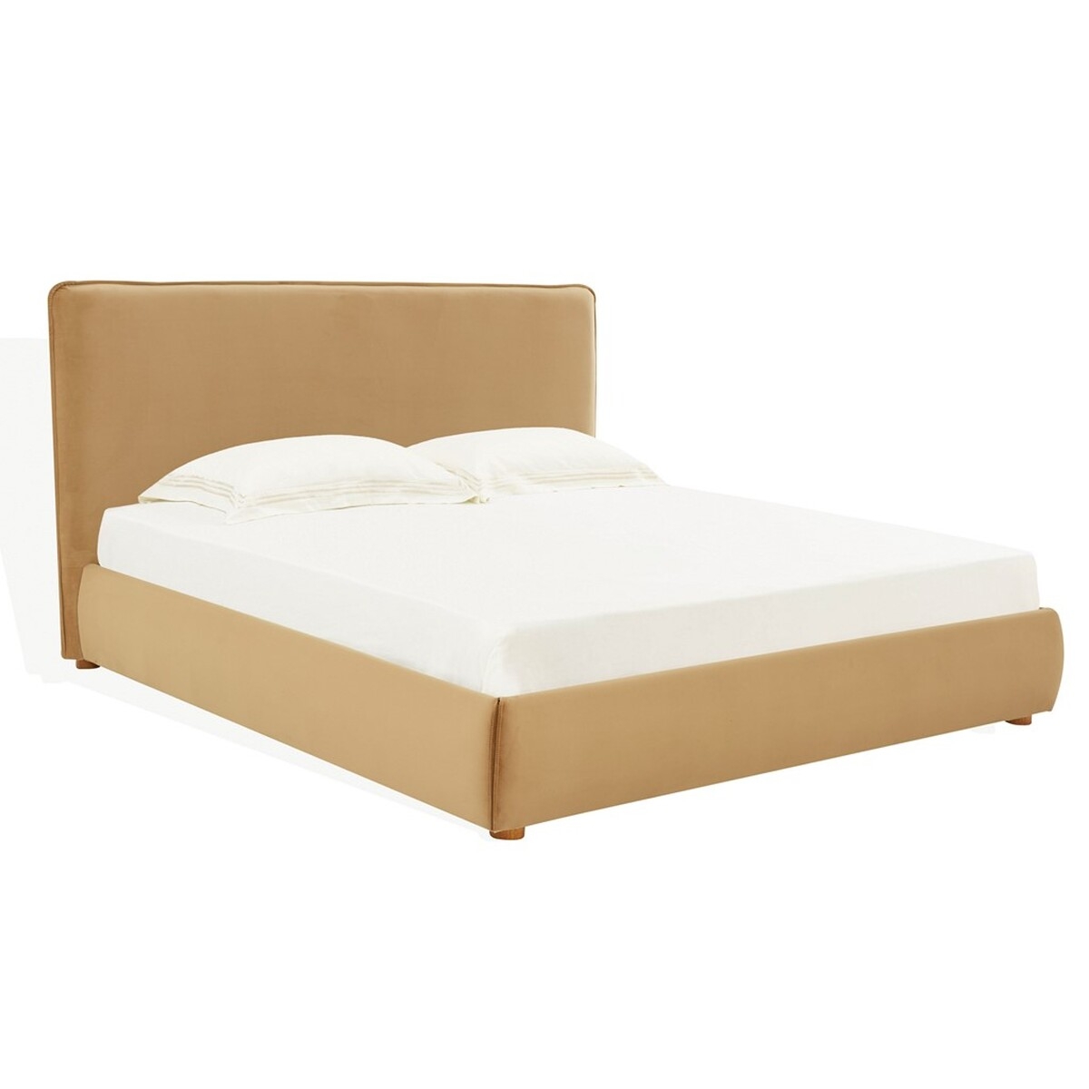Callahan Boucle Bed - Light Brown / Walnut - Image 4