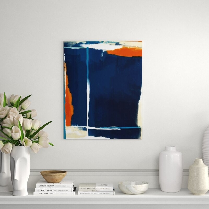 Chelsea Art Studio Composition of Blue and Orange II by Sofia Fox - Painting - Image 0