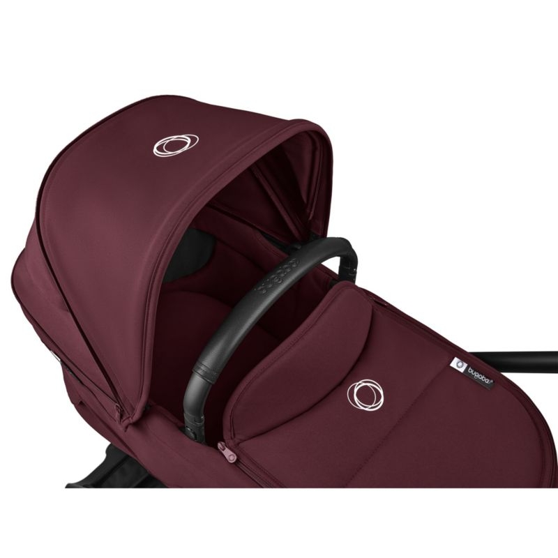 Bugaboo Dragonfly Seat & Bassinet Complete Dark Cherry Red with Black Frame Baby Stroller - Image 6