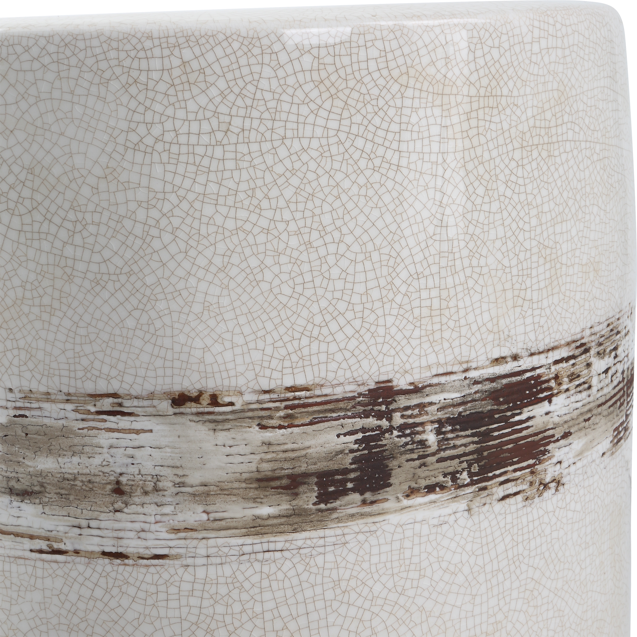 Comanche White Ceramic Garden Stool - Image 3