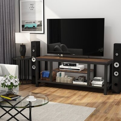 Large 3-tier Entertainment Center With Shelves, Media Console Table For Living Room - Image 0