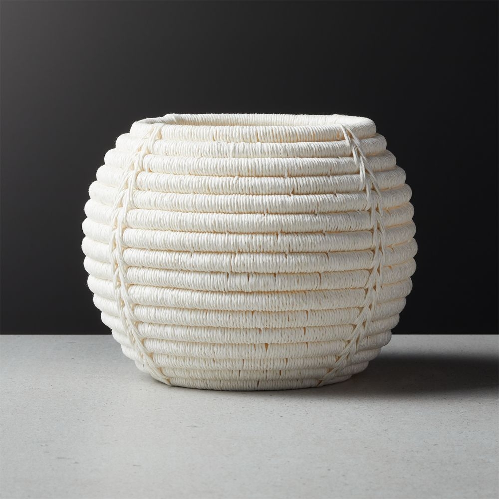 Rimini Ivory Basket Planter - Image 0