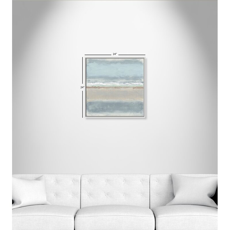 Casa Fine Arts Serenity 2 - Floater Frame Painting on Canvas Frame Color: White Framed, Size: 24" H x 24" W x 2" D - Image 0
