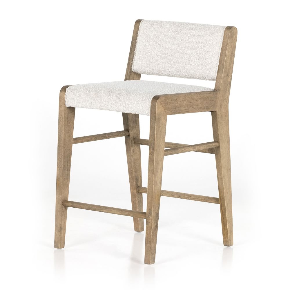 Angled Wood Frame Counter Stool, Parawood, Knoll Natural - Image 0