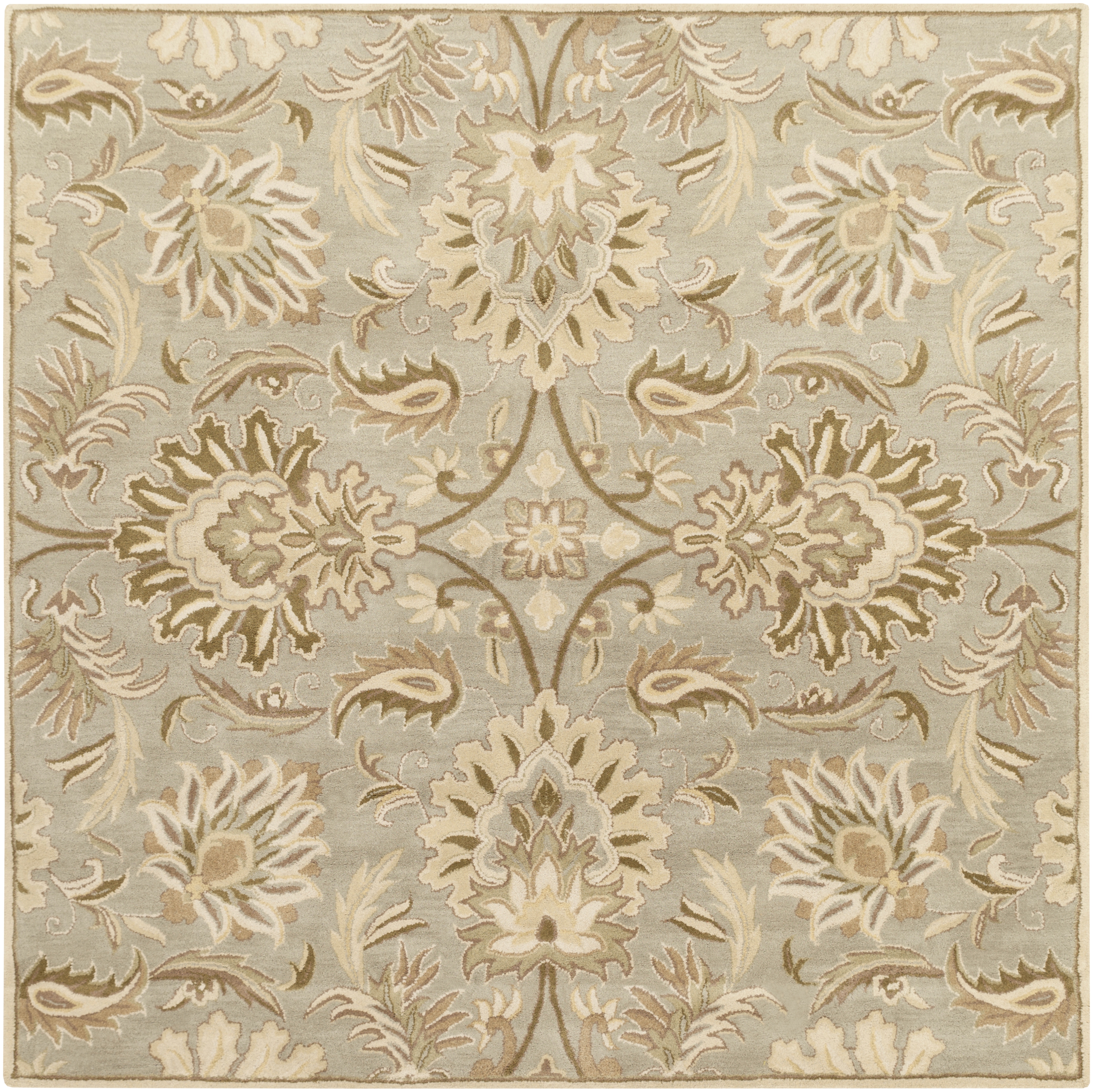 Caesar Beige Indoor 6' x 6' Handmade Rug - Image 0