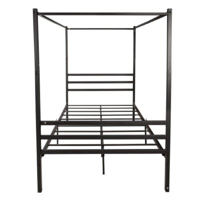 Metal Canopy Bed Frame, Platform Bed Frame Queen With Minimalism Style Frame , Bed, Comfortable Sleep, Modern Style,queen Black - Image 0