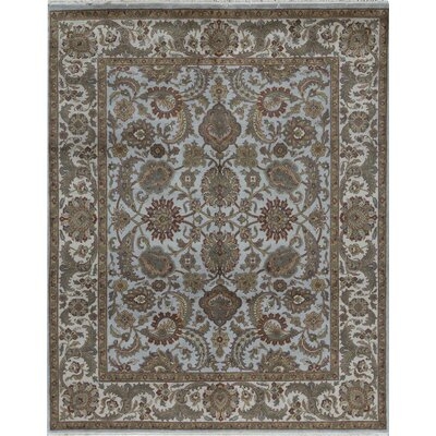 One-of-a-Kind Hand-Knotted Gray/Ivory 8'1" x 10' Wool Area Rug - Image 0