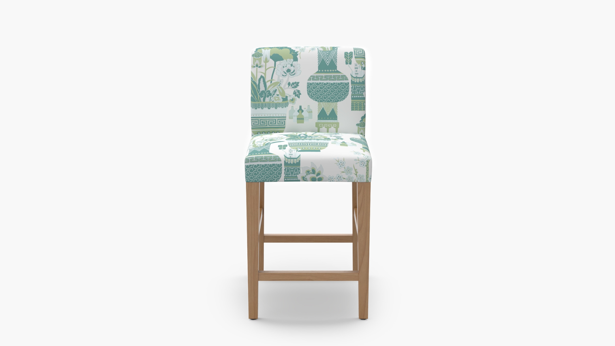 Signature Dining Counter Stool, Pistachio Kan-Shie, Natural Square Tapered Leg - Image 0