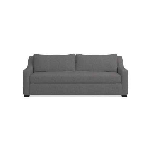 Ghent 84 Sofa, Down Cushion, Perennials Performance Melange Weave, Grey, Ebony Leg - Image 0