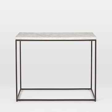 Streamline Side Table, Marble, Light Bronze - Image 2