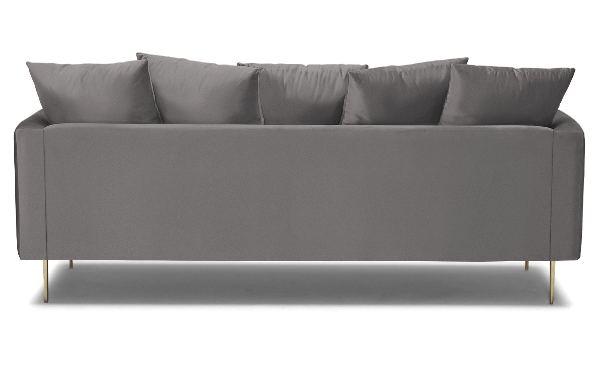 Gray Aime Mid Century Modern Sofa - Taylor Felt Grey - Image 4