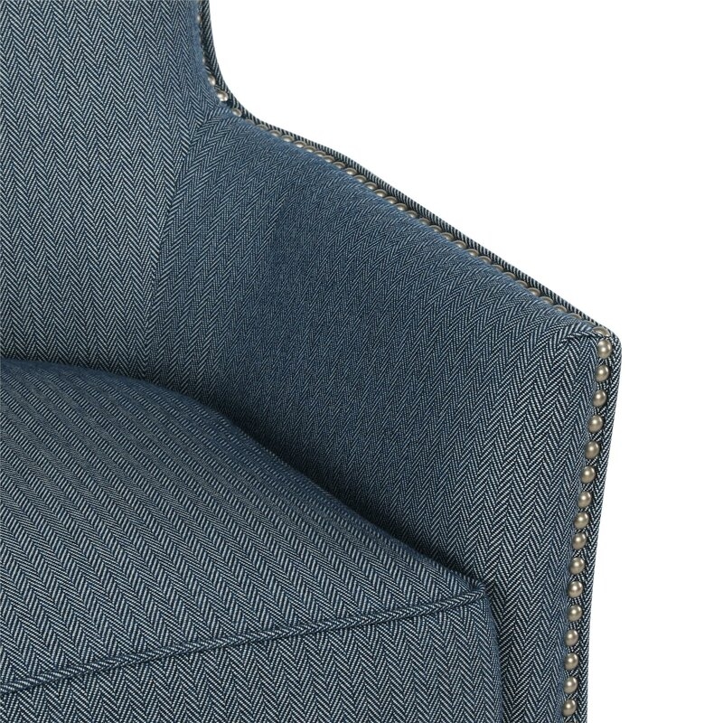 Angie 29.5'' Wide Armchair, Solid Blue Polyester Blend - Image 4