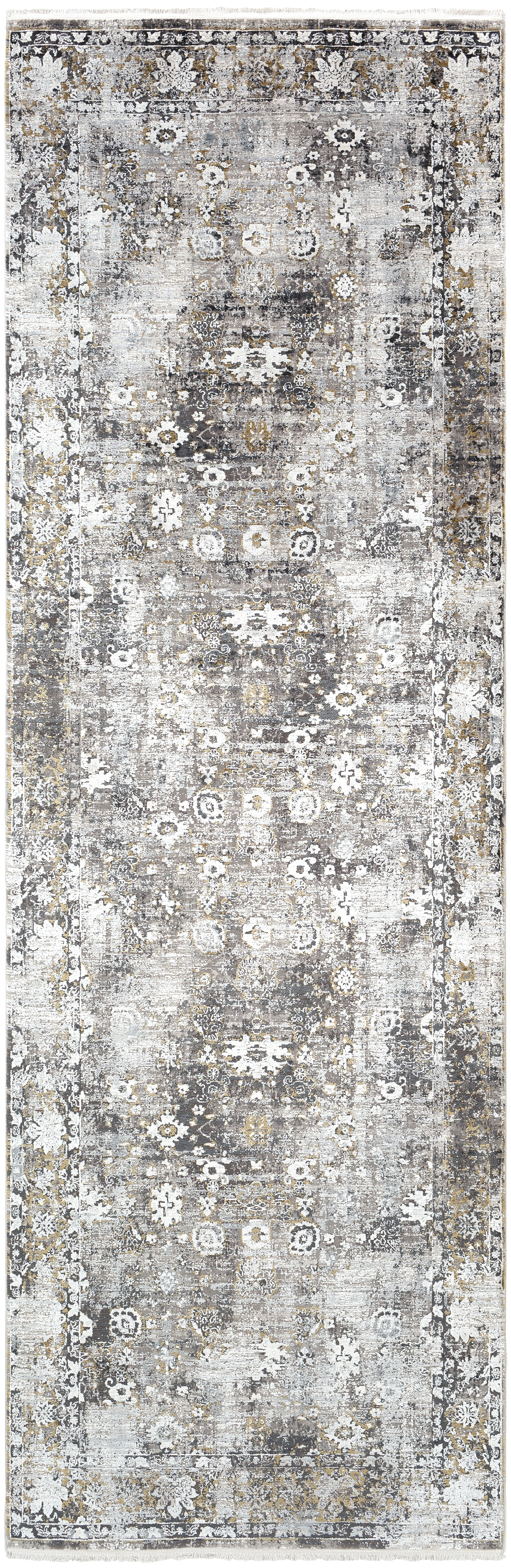 Solar Gray Indoor 3'3" x 9'10" Machine Woven Rug - Image 0