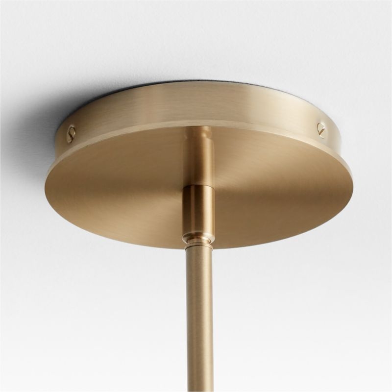 Arren Brass Chandelier Light with Round Milk Glass Shades 37.5" - Image 3