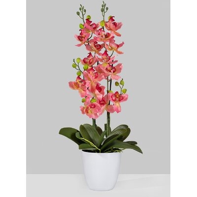 26" Artificial Flowering Plant in Pot - Image 0