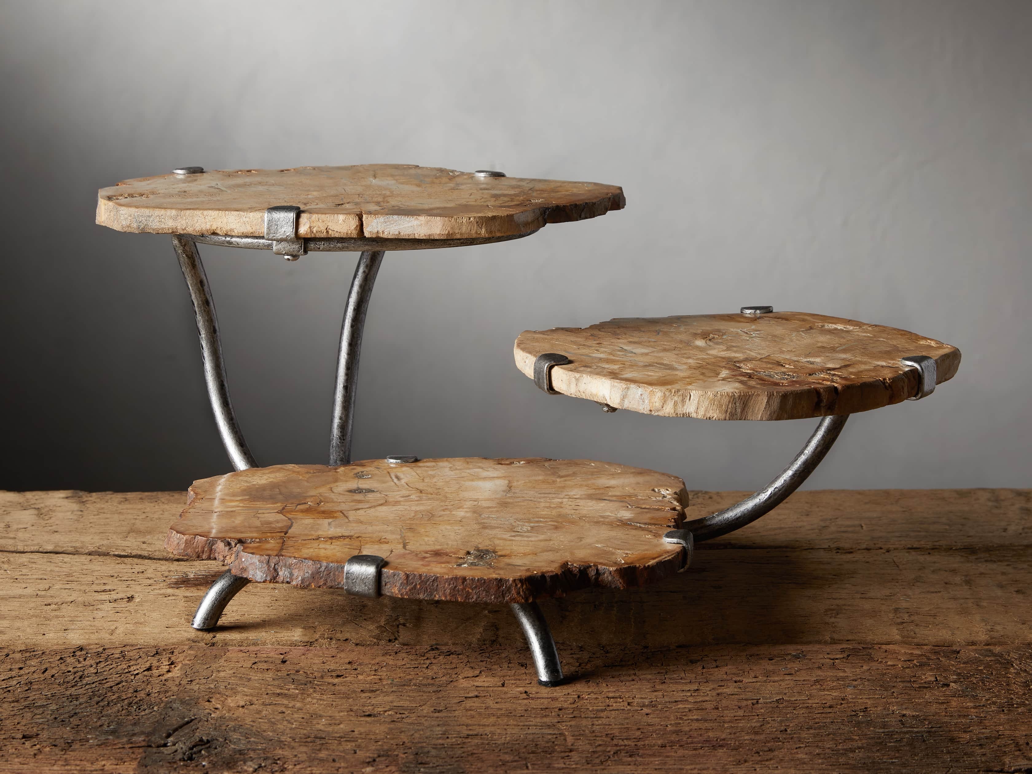 Petrified Wood Triple Tray Server - Image 0