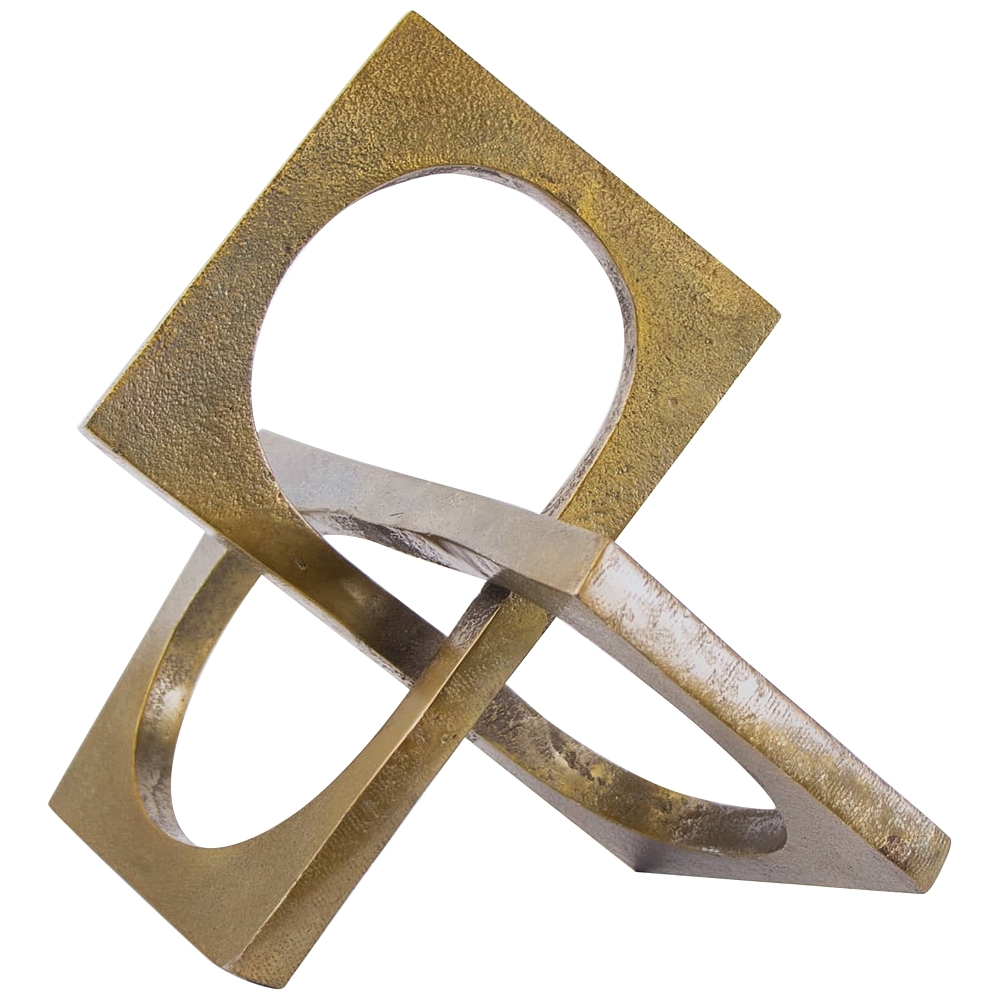 Regina Andrew Design Emil 10.25" Aluminum Sculpture, Brass - Image 0