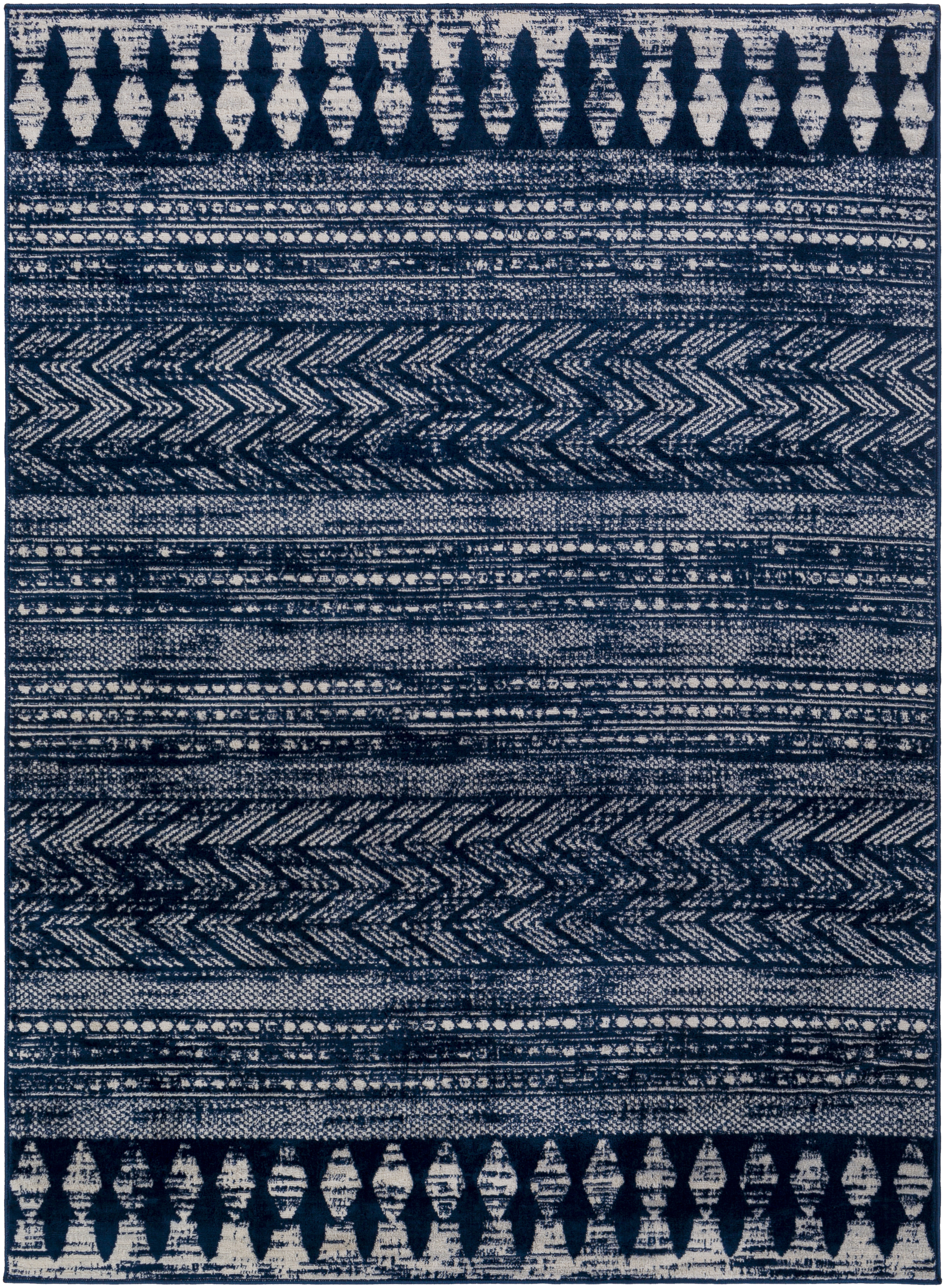 Roma Blue Indoor 8'11" x 12'4" Machine Woven Rug - Image 0