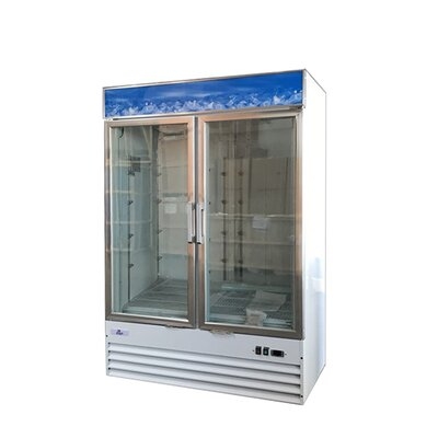 NSF 45 Cu.Ft Mechandiser Freezer Two Glass Door Cooler Wing Door - Image 0