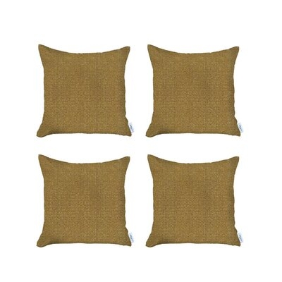 Boho-Chic Decorative Houndstooth Jacquard Pillow Covers Set Of 4 Pcs - Image 0