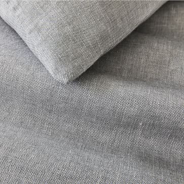Hemp Cotton Solid Duvet, Full/Queen Duvet &amp; Standard Shams, Misty Gray - Image 1